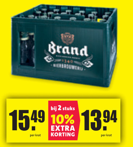 Brand   krat bier folder aanbieding bij  Nettorama - details