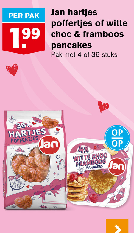 Jan   poffertjes, pannenkoek folder aanbieding bij  Hoogvliet - details