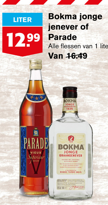 Bokma   vieux, jenever folder aanbieding bij  Hoogvliet - details