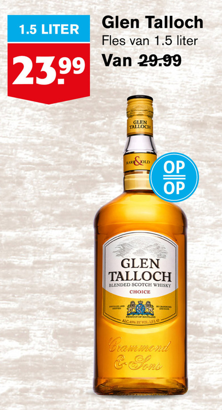 Glen Talloch   whisky folder aanbieding bij  Hoogvliet - details