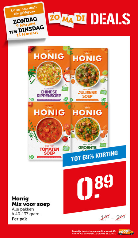 Honig   soep folder aanbieding bij  Coop - details