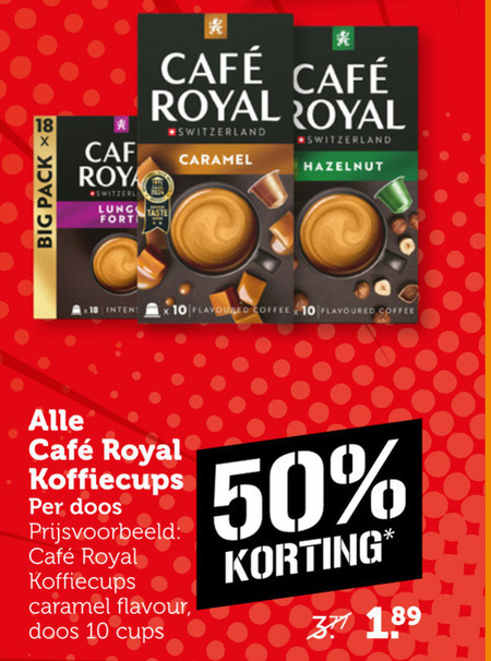 Cafe Royal   koffiecups folder aanbieding bij  Coop - details