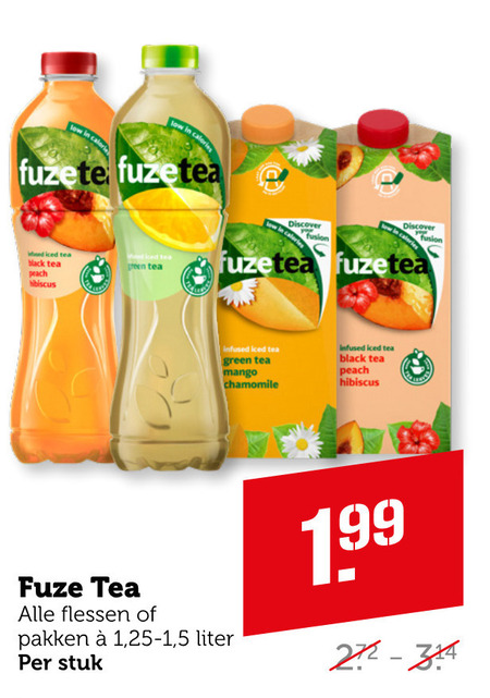 Fuze Tea   ice tea folder aanbieding bij  Coop - details