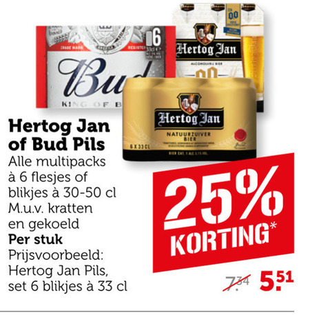 Bud   blikje bier folder aanbieding bij  Coop - details