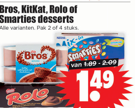 Rolo   toetje folder aanbieding bij  Dirk - details