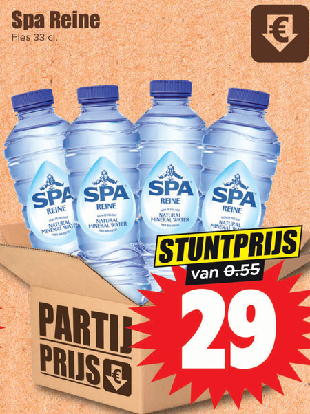 Spa   mineraalwater folder aanbieding bij  Dirk - details