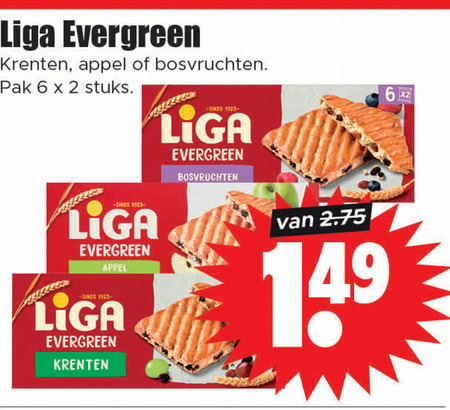 Liga   fruitbiscuit folder aanbieding bij  Dirk - details