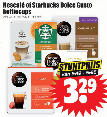 Nescafe   dolce gusto capsules folder aanbieding bij  Dirk - details