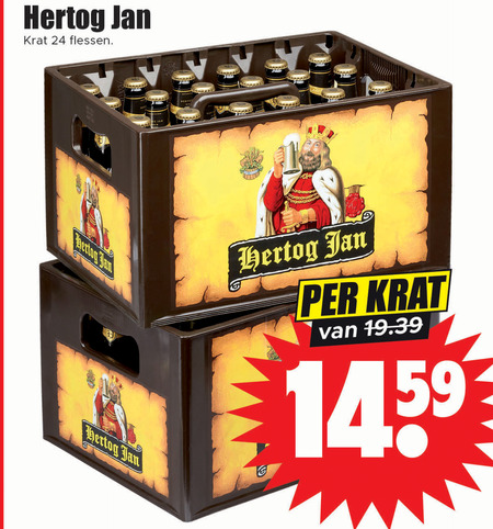 Hertog Jan   krat bier folder aanbieding bij  Dirk - details