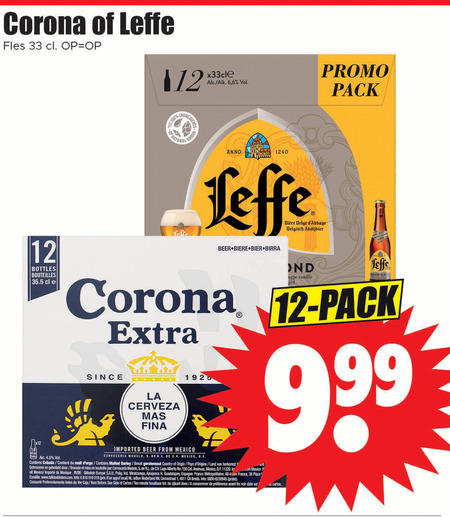 Corona   speciaalbier folder aanbieding bij  Dirk - details