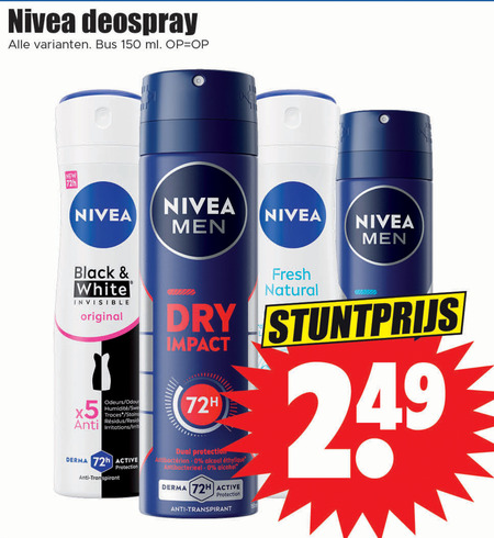 Nivea   deodorant folder aanbieding bij  Dirk - details