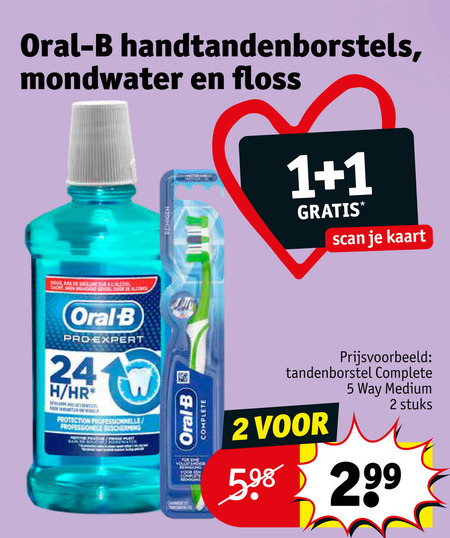 Oral-B   flosdraad, tandenborstel folder aanbieding bij  Kruidvat - details