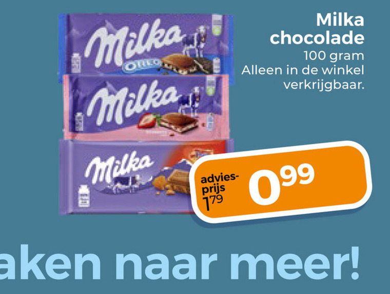 Milka   chocolade folder aanbieding bij  Trekpleister - details