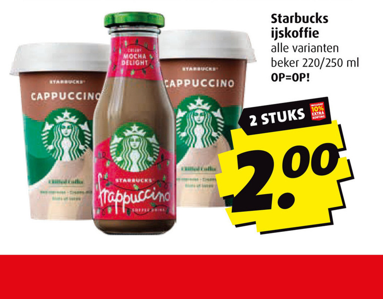 Starbucks   ijskoffie folder aanbieding bij  Boni - details