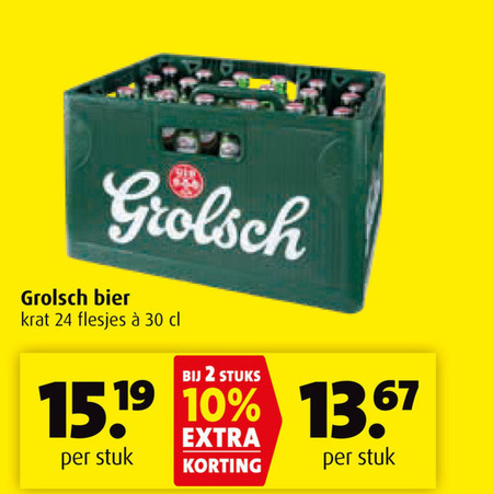 Grolsch   krat bier folder aanbieding bij  Boni - details