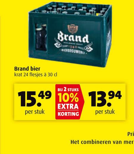 Brand   krat bier folder aanbieding bij  Boni - details