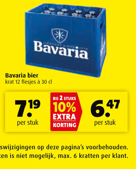 Bavaria   krat bier folder aanbieding bij  Boni - details