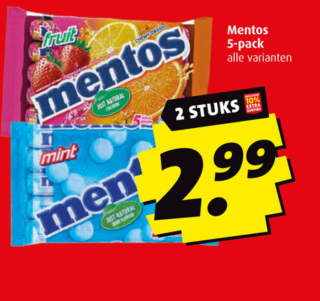 Mentos   snoep folder aanbieding bij  Boni - details