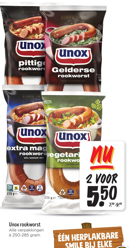 Unox   rookworst folder aanbieding bij  Jumbo - details