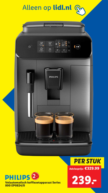 Philips   espressoapparaat folder aanbieding bij  Lidl - details