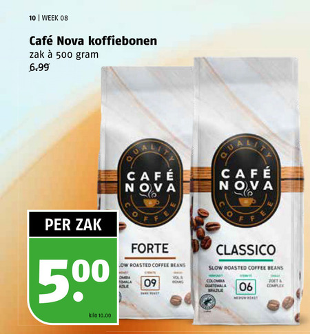 Cafe Nova   koffiebonen folder aanbieding bij  Poiesz - details