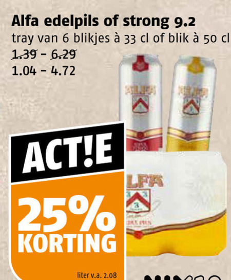 Alfa   blikje bier folder aanbieding bij  Poiesz - details