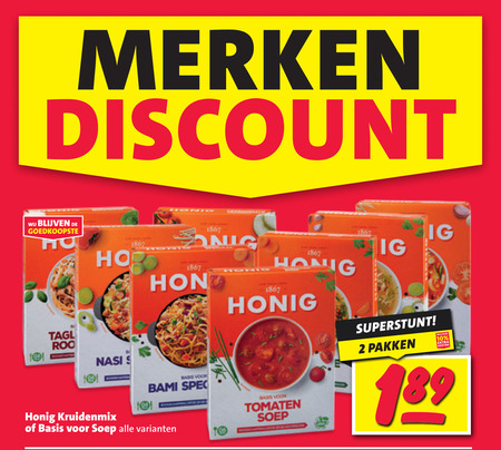 Honig   maaltijdmix, soep folder aanbieding bij  Nettorama - details