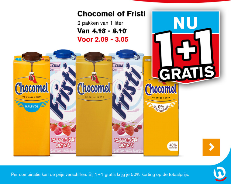 Chocomel   chocolademelk, drinkyoghurt folder aanbieding bij  Hoogvliet - details