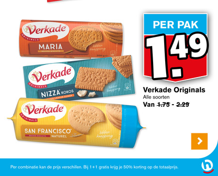 Verkade   biscuits folder aanbieding bij  Hoogvliet - details