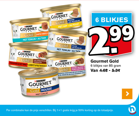 Gourmet   kattenvoer folder aanbieding bij  Hoogvliet - details