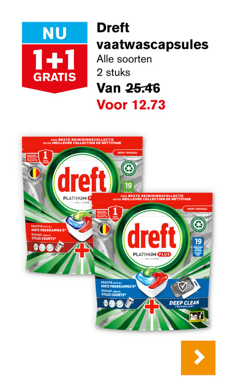 Dreft   vaatwasmiddel folder aanbieding bij  Hoogvliet - details