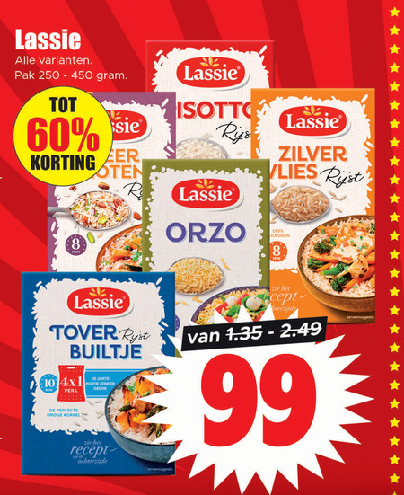 Lassie   rijst folder aanbieding bij  Dirk - details