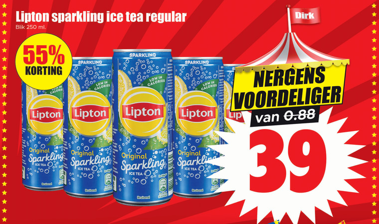 Lipton   ice tea folder aanbieding bij  Dirk - details