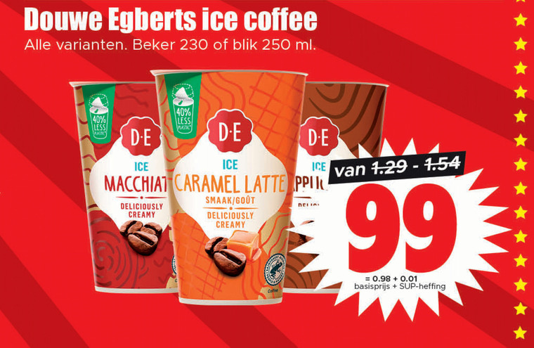 Douwe Egberts   ijskoffie folder aanbieding bij  Dirk - details