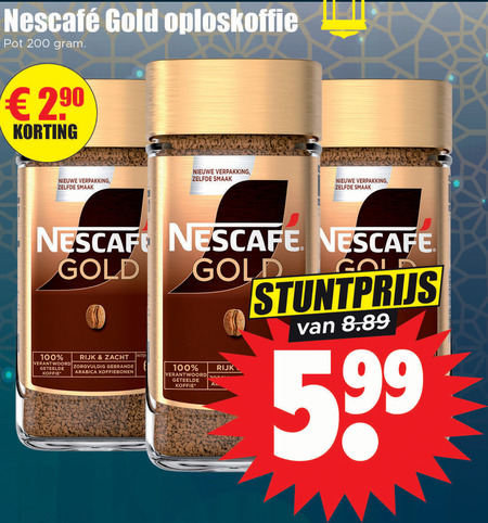 Nescafe   oploskoffie folder aanbieding bij  Dirk - details