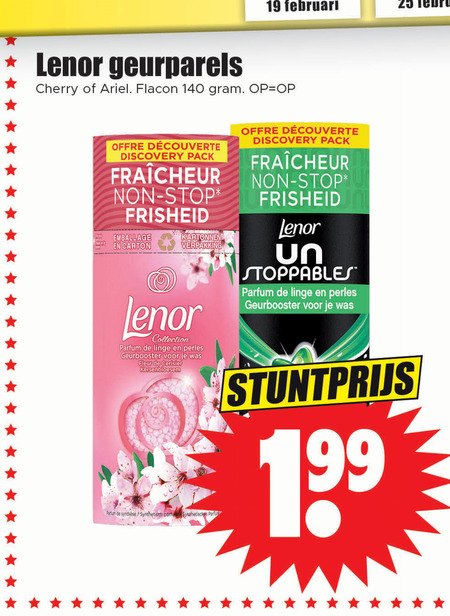 Lenor   wasverzachter folder aanbieding bij  Dirk - details