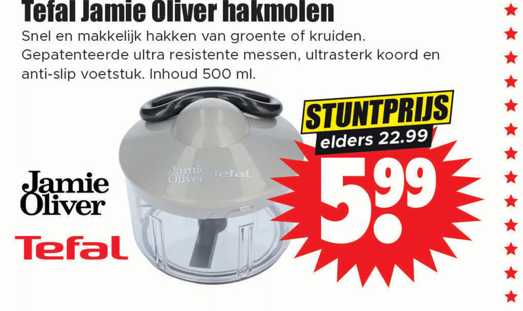 Tefal   hakmolen folder aanbieding bij  Dirk - details