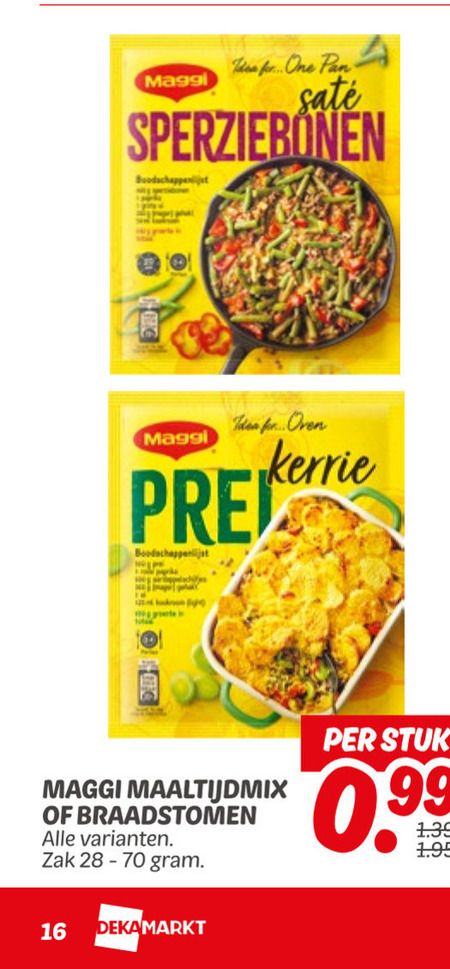 Maggi   maaltijdmix folder aanbieding bij  Dekamarkt - details