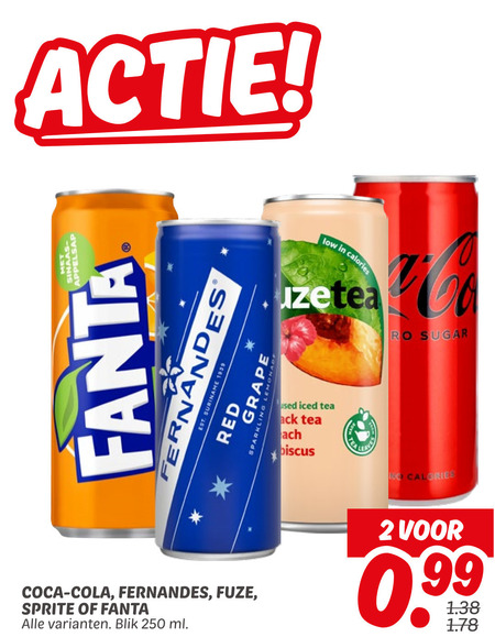 Fuze Tea   cola, frisdrank folder aanbieding bij  Dekamarkt - details