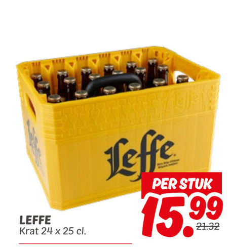 Leffe   krat bier folder aanbieding bij  Dekamarkt - details