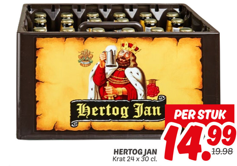 Hertog Jan   krat bier folder aanbieding bij  Dekamarkt - details