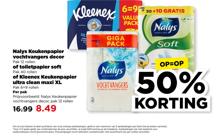 Nalys   keukenpapier folder aanbieding bij  Plus - details