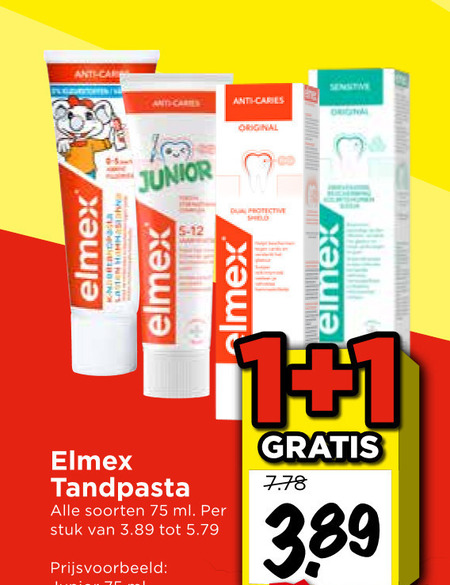 Elmex   tandpasta folder aanbieding bij  Vomar - details