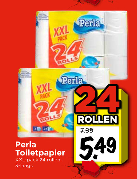 Perla   toiletpapier folder aanbieding bij  Vomar - details