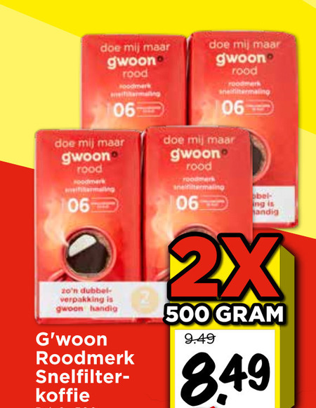 Gwoon   koffie folder aanbieding bij  Vomar - details