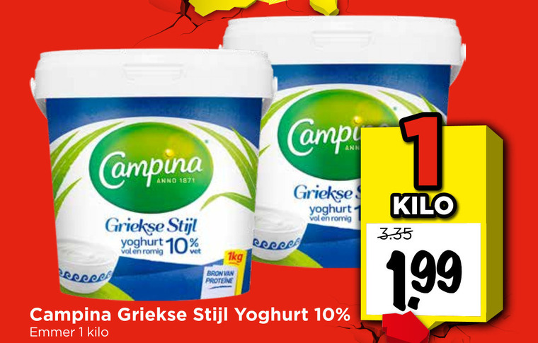 Campina   yoghurt folder aanbieding bij  Vomar - details