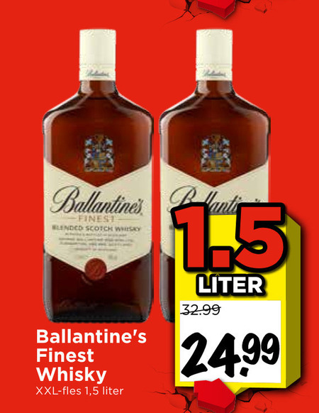 Ballantines   whisky folder aanbieding bij  Vomar - details