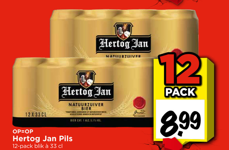 Hertog Jan   blikje bier folder aanbieding bij  Vomar - details