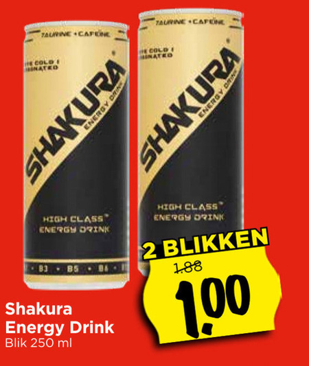 Shakura   energiedrank folder aanbieding bij  Vomar - details