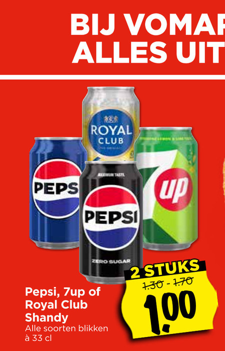 7-Up   cola, frisdrank folder aanbieding bij  Vomar - details